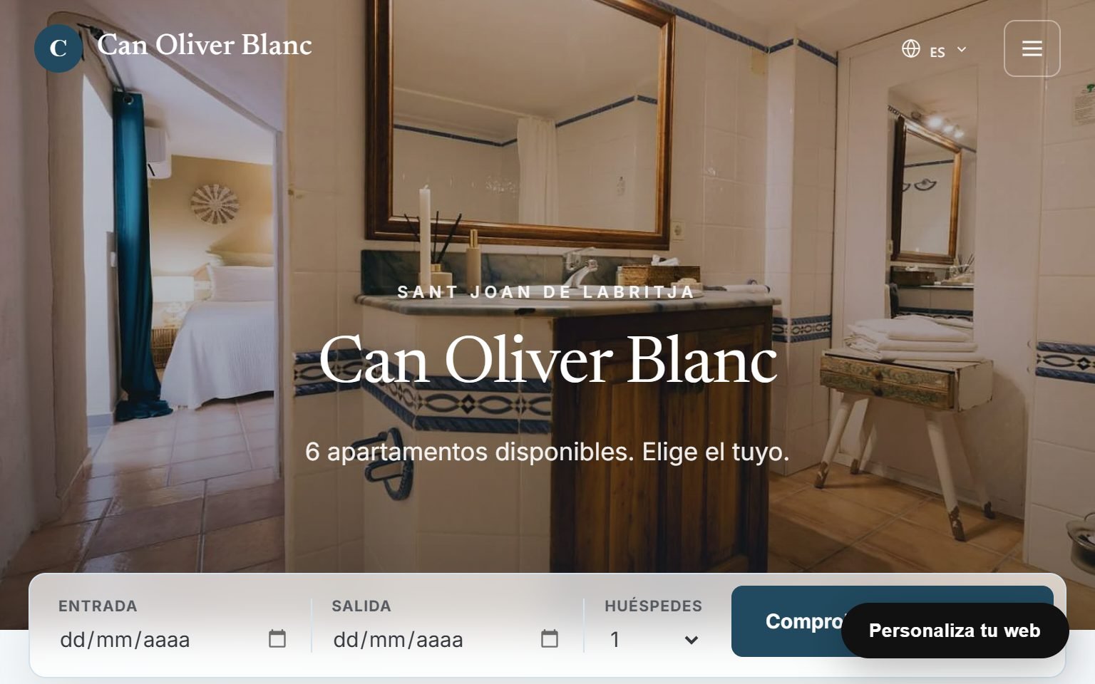 Website of Can Oliver Blanc