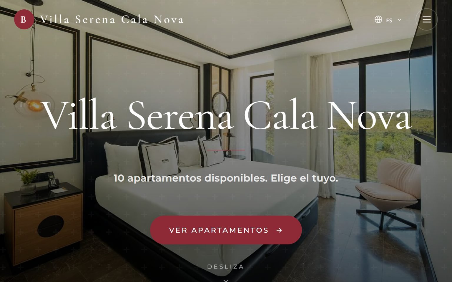 Website of Villa Serena Cala Nova